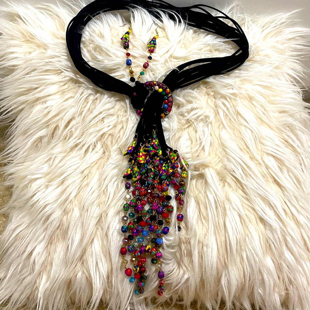 Handmade necklace and earrings